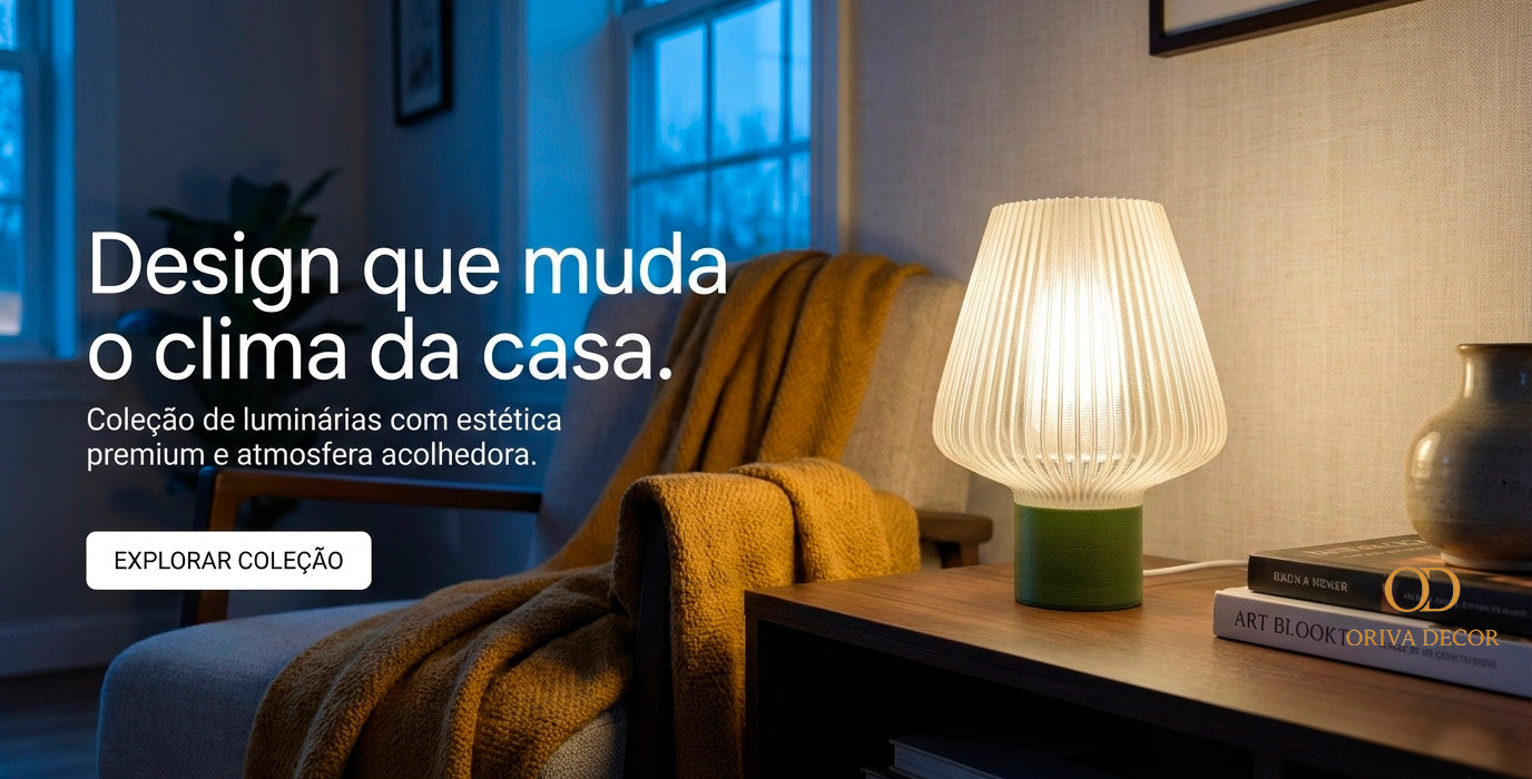 Luminaria de Mesa moderna luz quente Oriva Decor