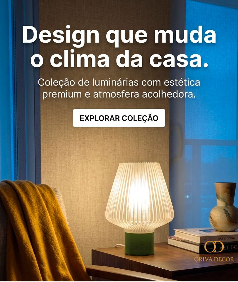 Luminaria de Mesa moderna luz quente Oriva Decor