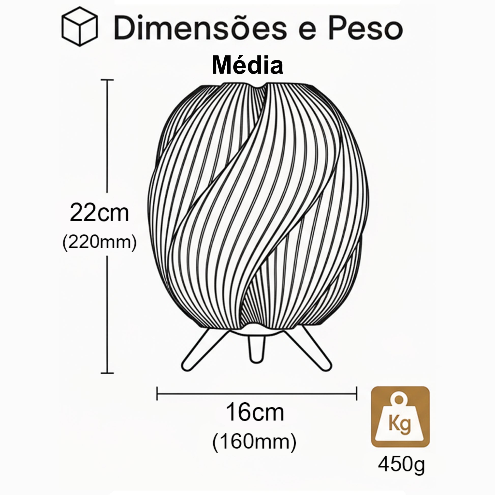 Luminaria Ondas Oriva Decor