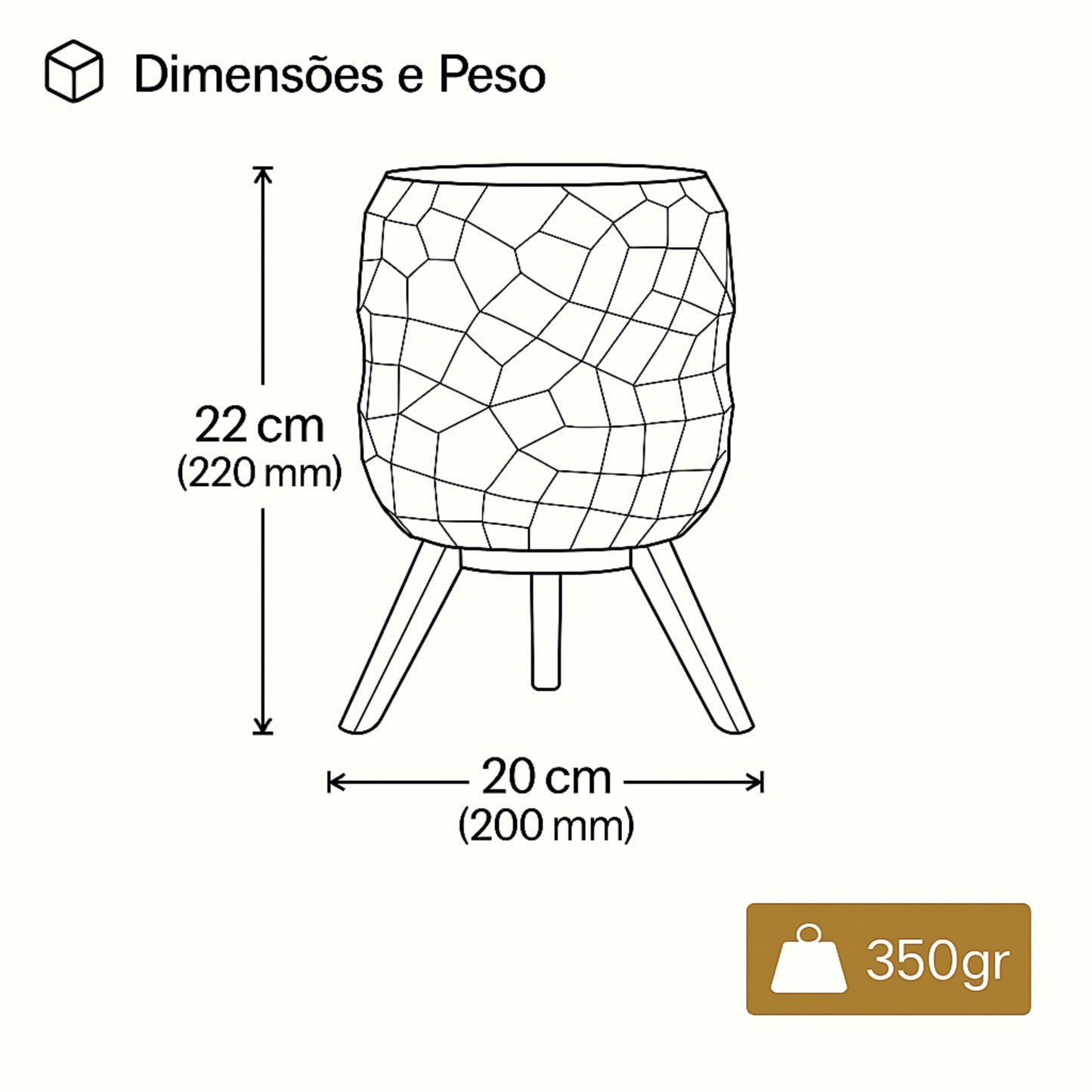 Luminária de Mesa Prisma